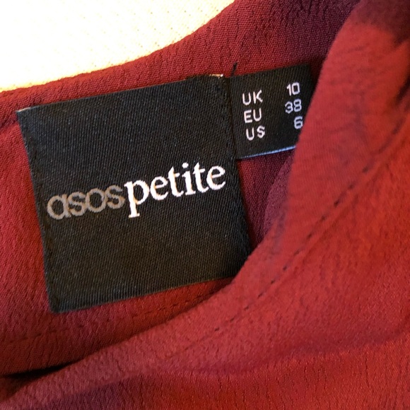 Quarter sleeves burgundy ASOS petite Dress - Picture 2 of 2